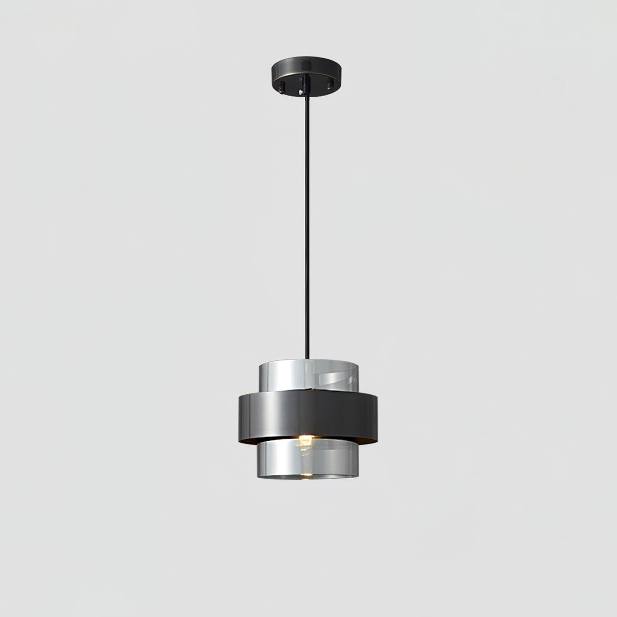 Celariella Pendant Lamp Brass Cylinder Glass Contemporary