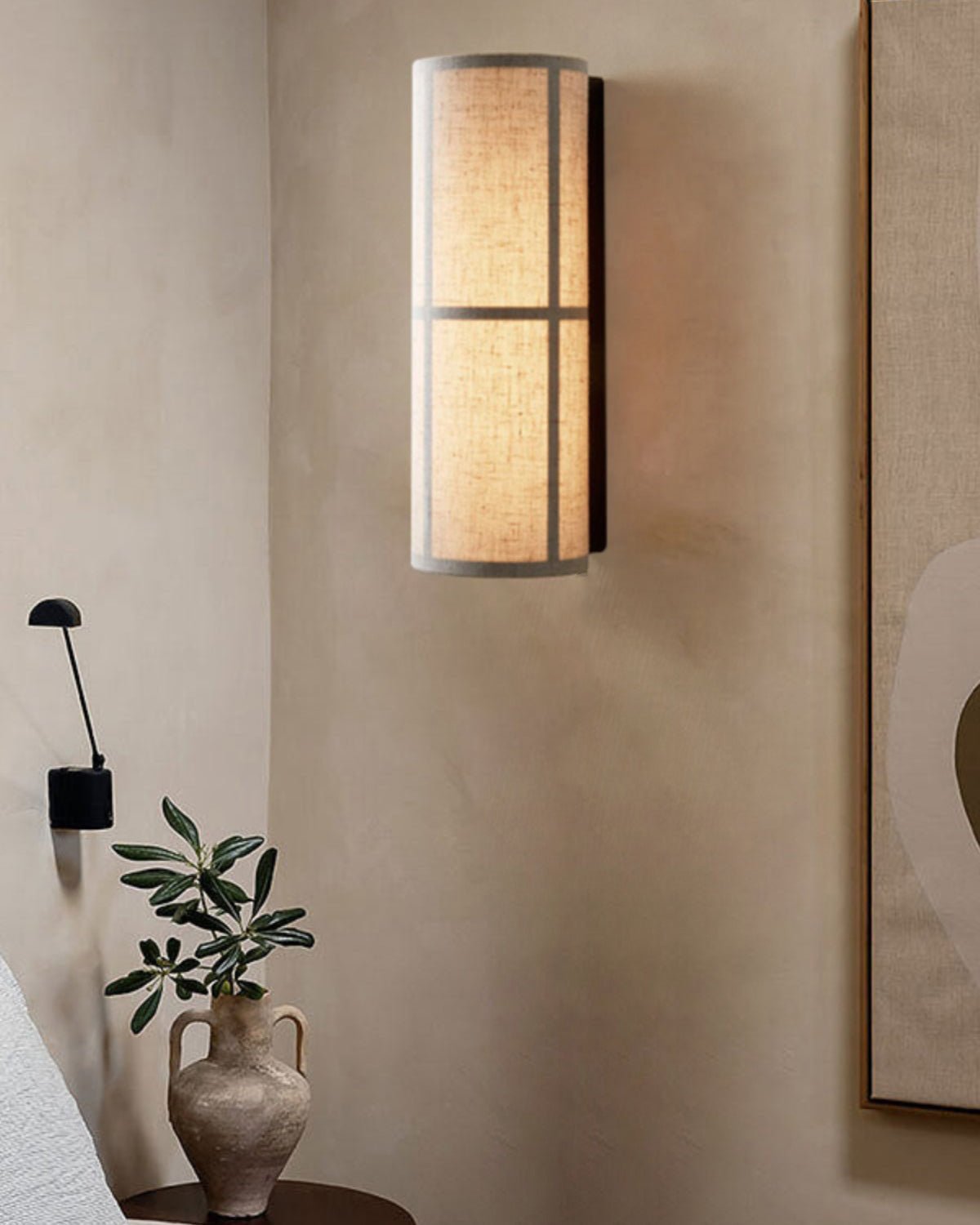 Mirinella Wall Lamp Cylinder Fabric Soft Glow