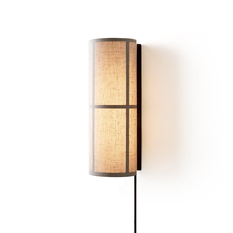 Seraniella Cylinder Nordic Art Plug-in Fabric Wall Lamp