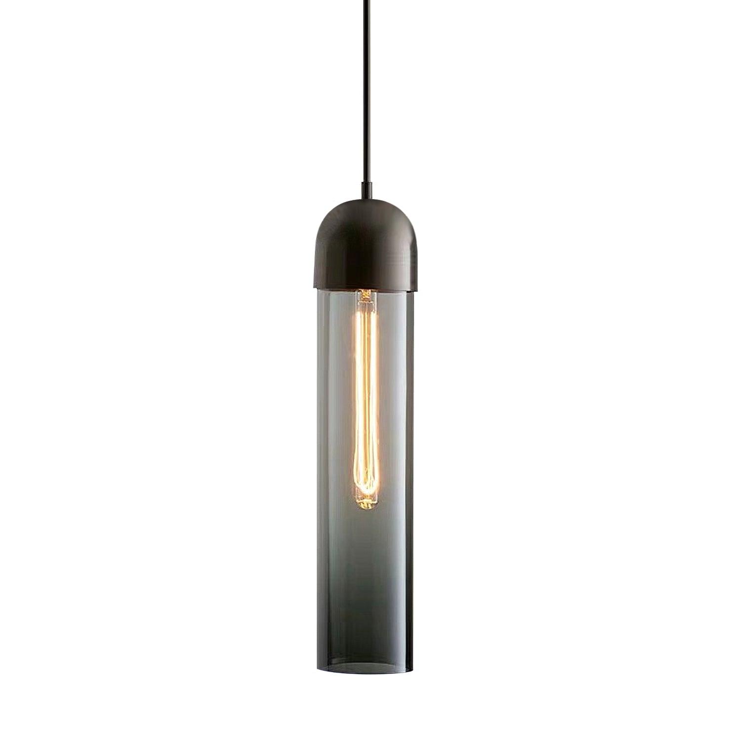 Eurcara Modern Minimalist Cylindrical Shape Glass Pendant Light