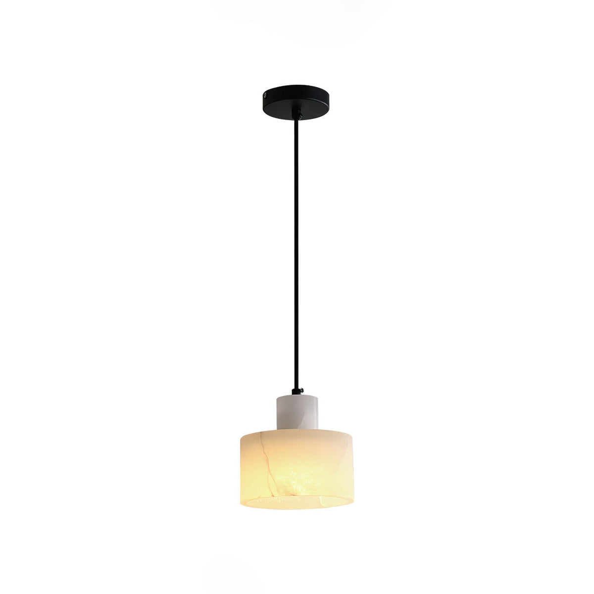 Alabaster Pendant Lgiht Dual Cylindrical