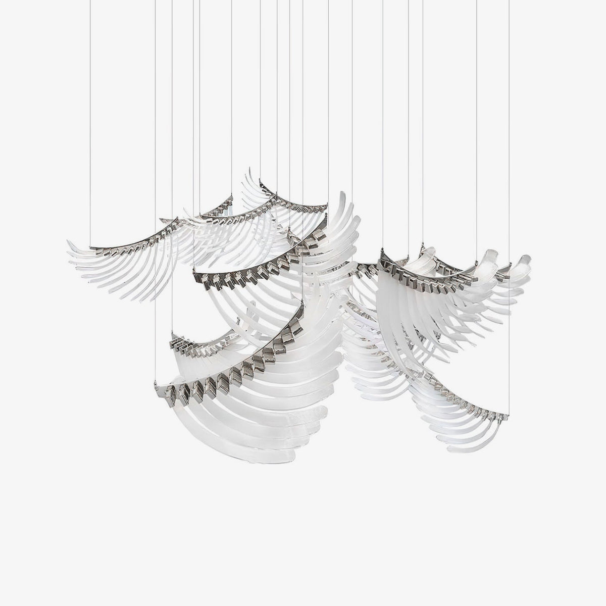 Eurrinia Glass Wing Cluster Chandelier