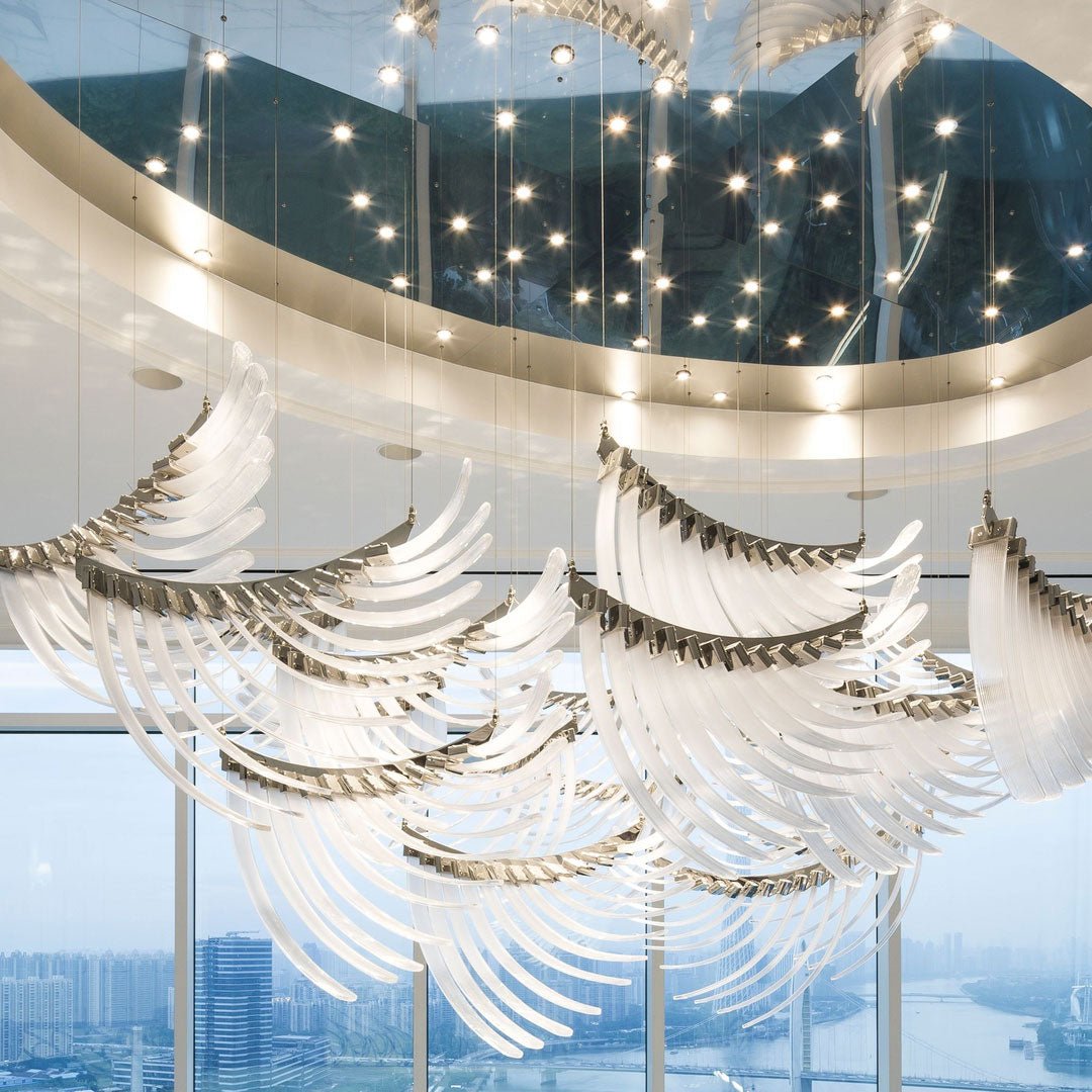 Eurrinia Glass Wing Cluster Chandelier