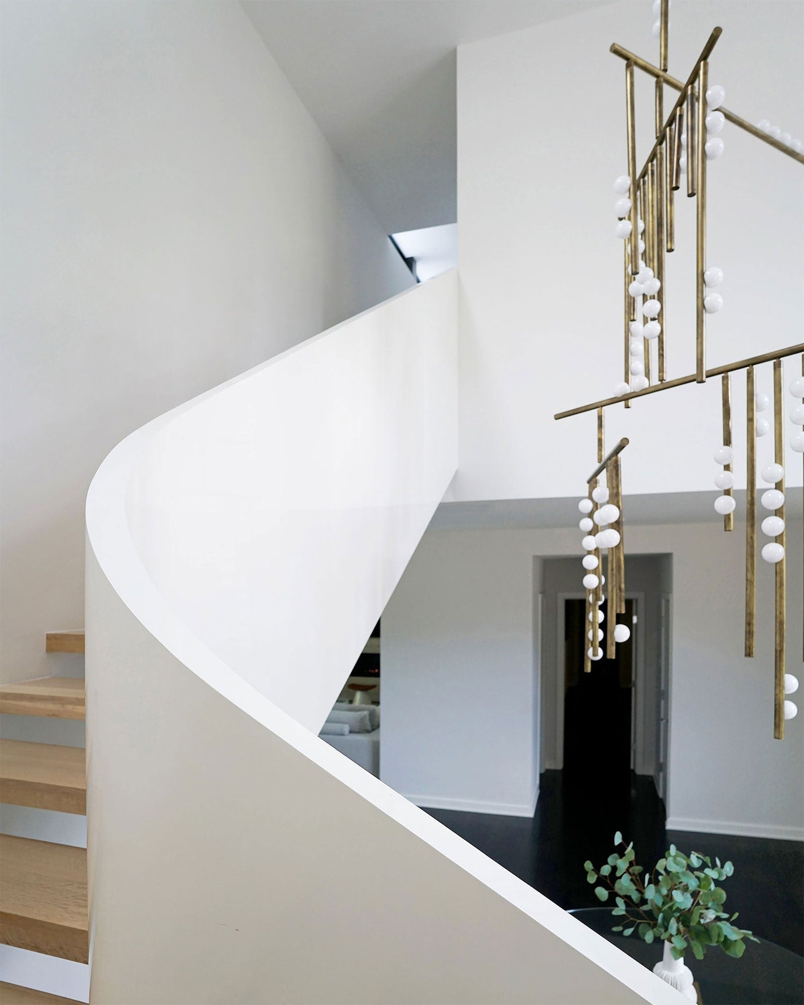Miraview Brass Glass Drop Chandelier