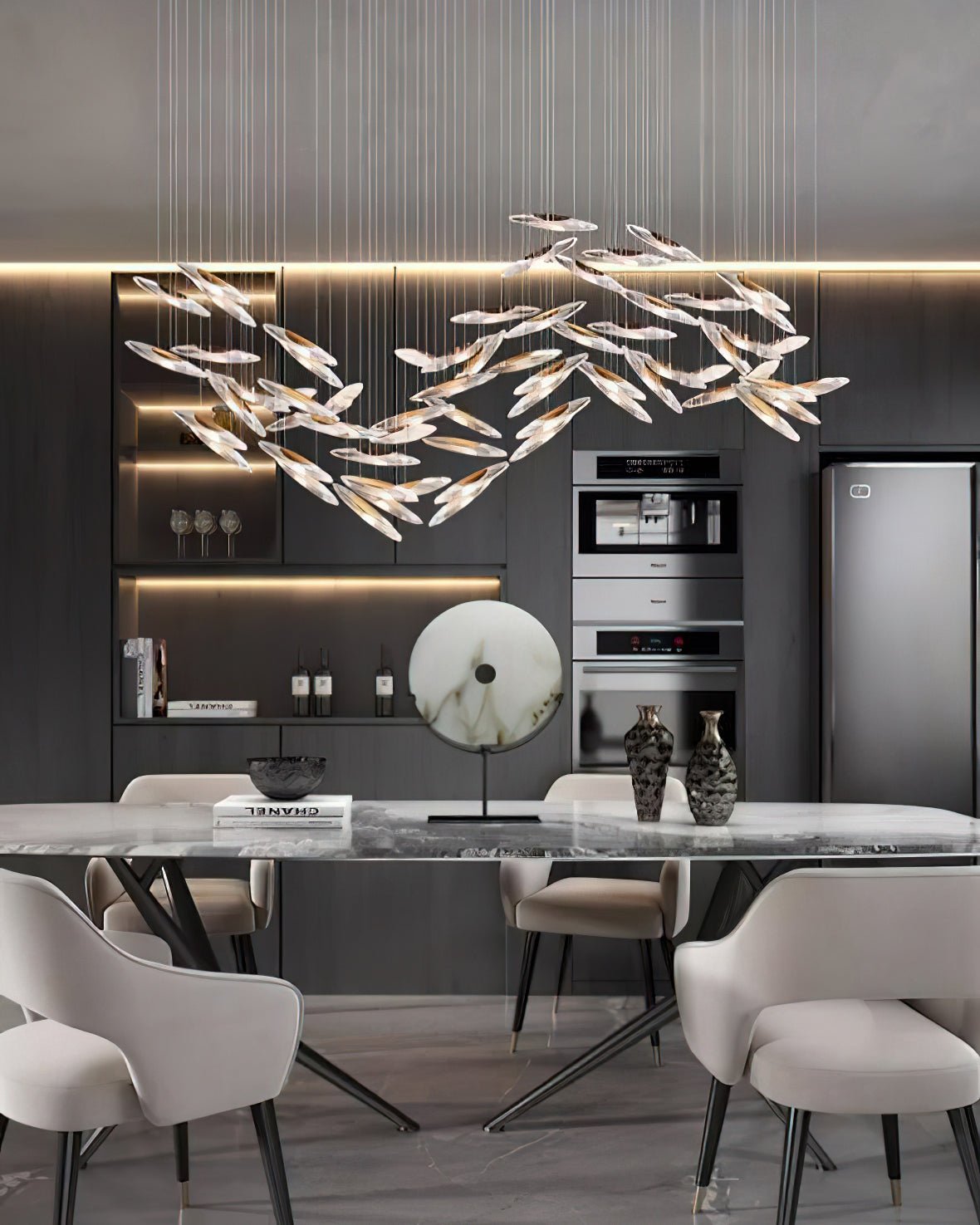 Hylor Luxury Moonlight Whispers Glass Chandelier