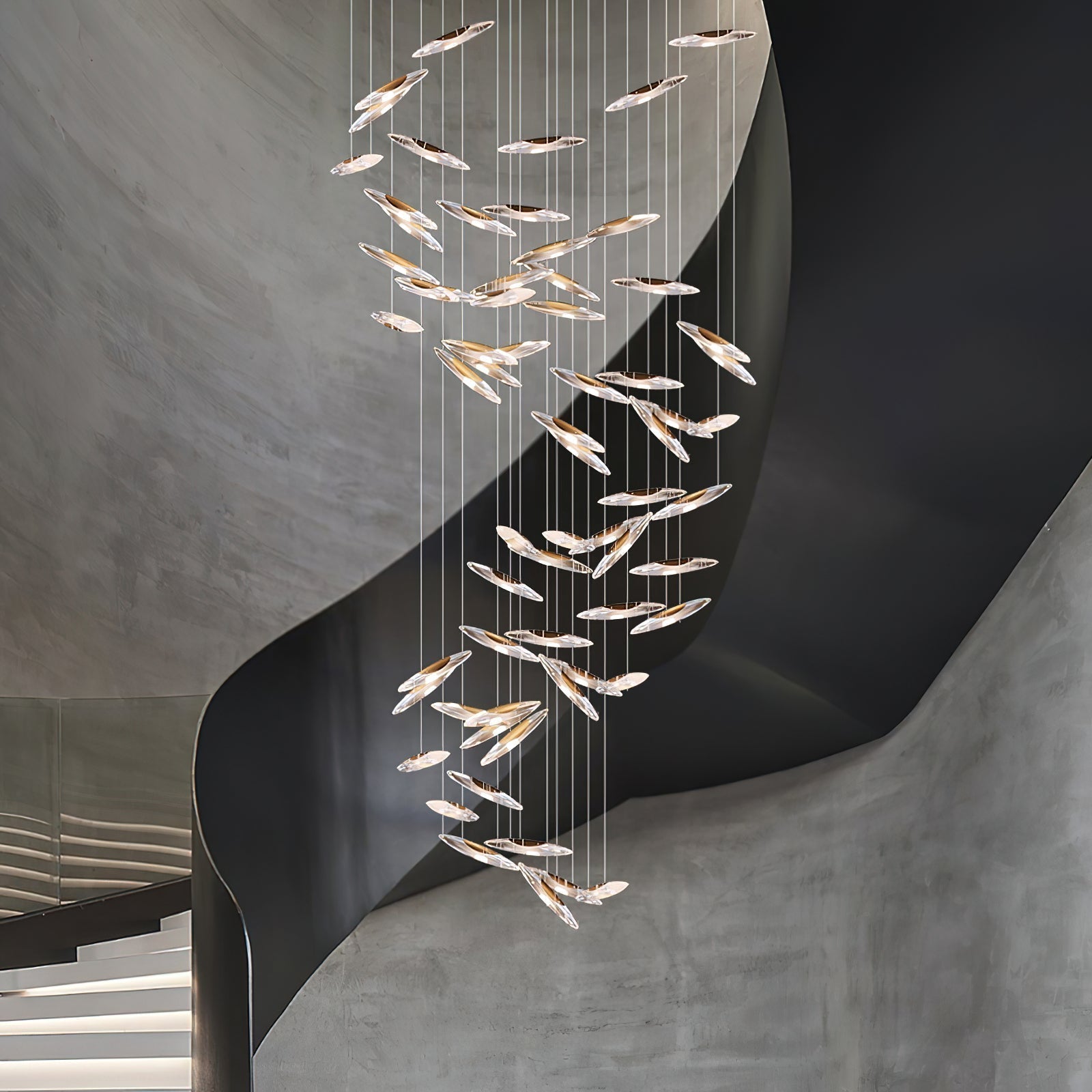 Hylor Luxury Moonlight Whispers Glass Chandelier