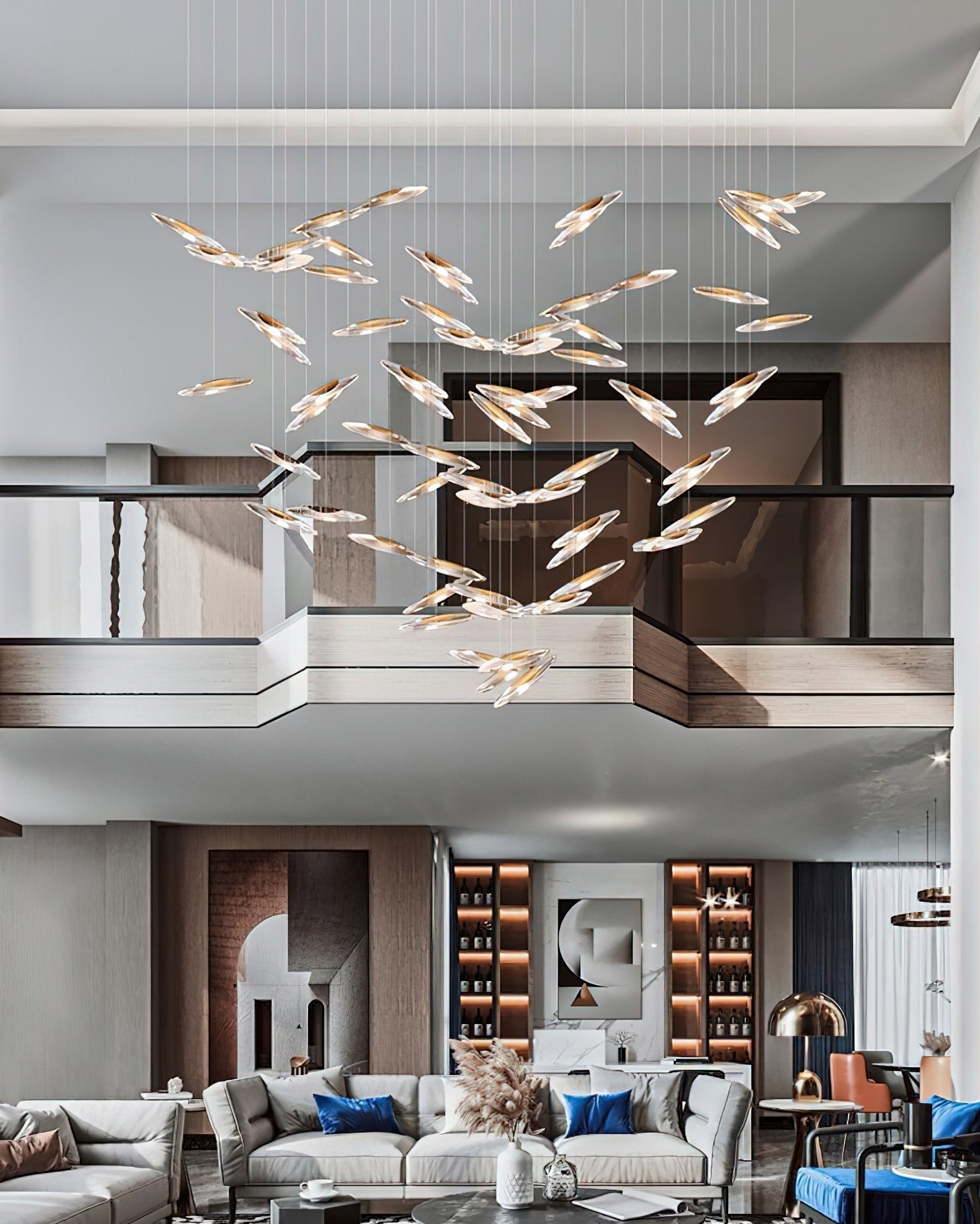 Hylor Luxury Moonlight Whispers Glass Chandelier