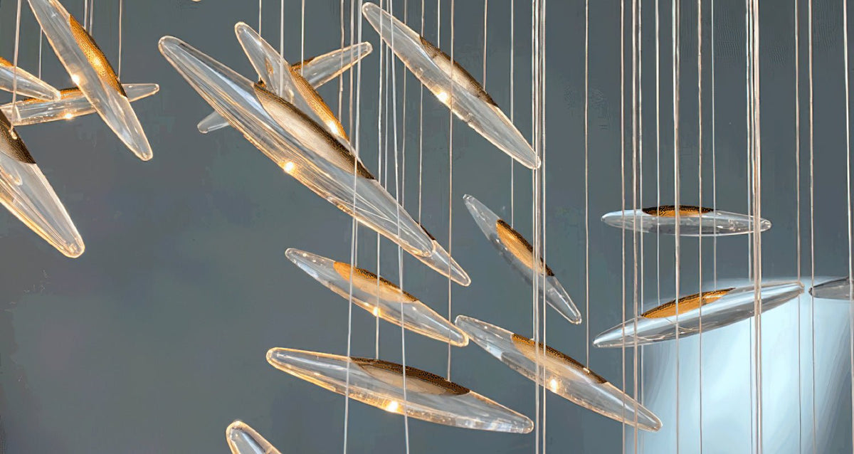 Hylor Luxury Moonlight Whispers Glass Chandelier