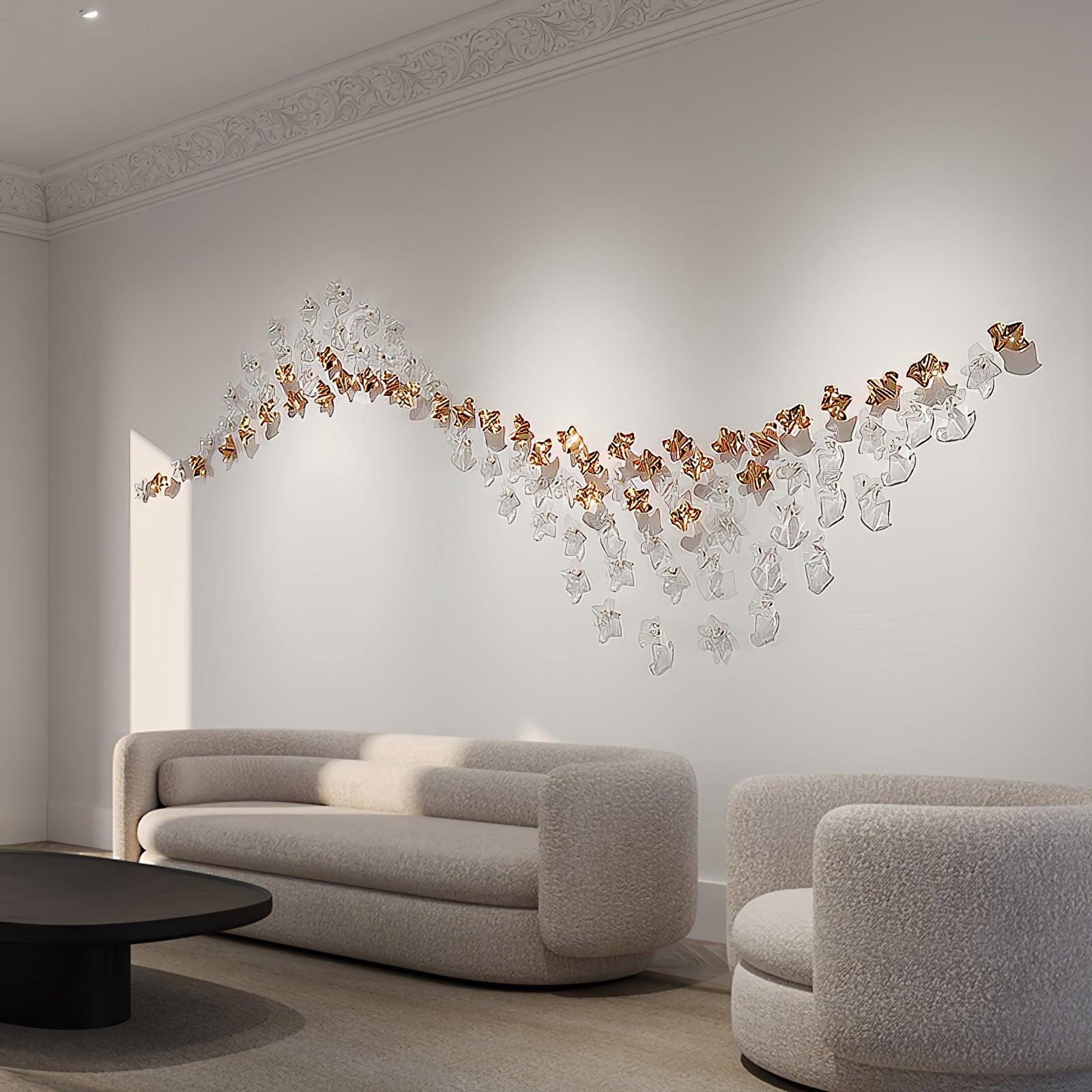 Velaise Luxury Tidal Art Glass Pendants Lamp