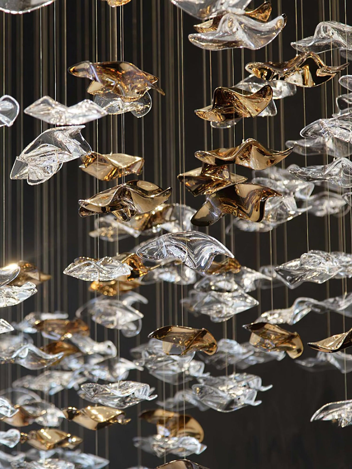 Lisk Luxury Brass Linear Chandelier