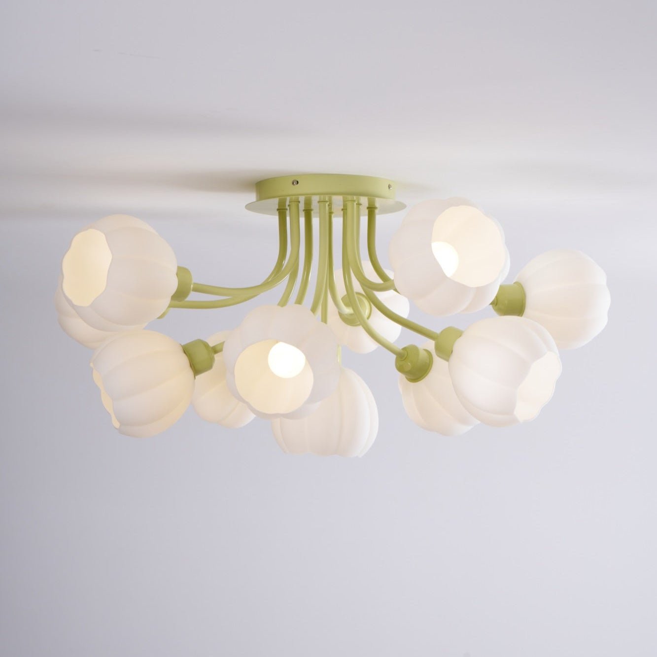Zenorarae Elegance Matcha Glass Ceiling Lamp