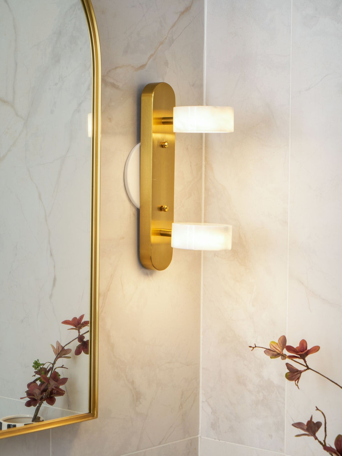 Orshaa Linear Travertine Vanity Light