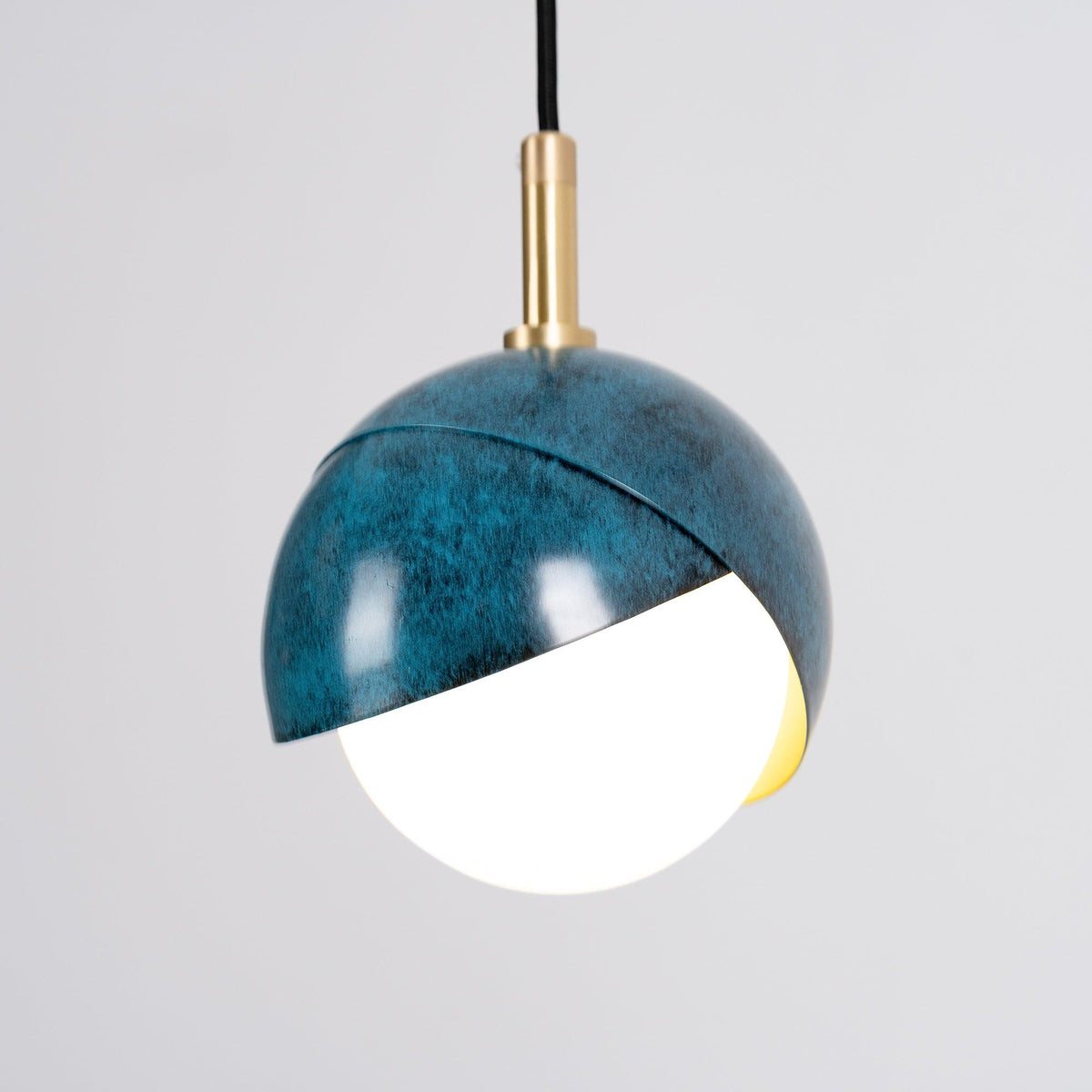 Jynara Pendant Lamp Brass Nested Opal Globe Modern