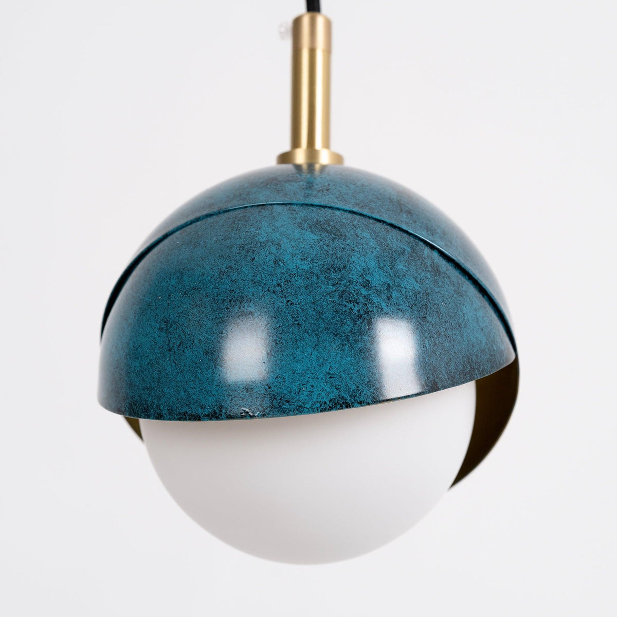 Jynara Pendant Lamp Brass Nested Opal Globe Modern