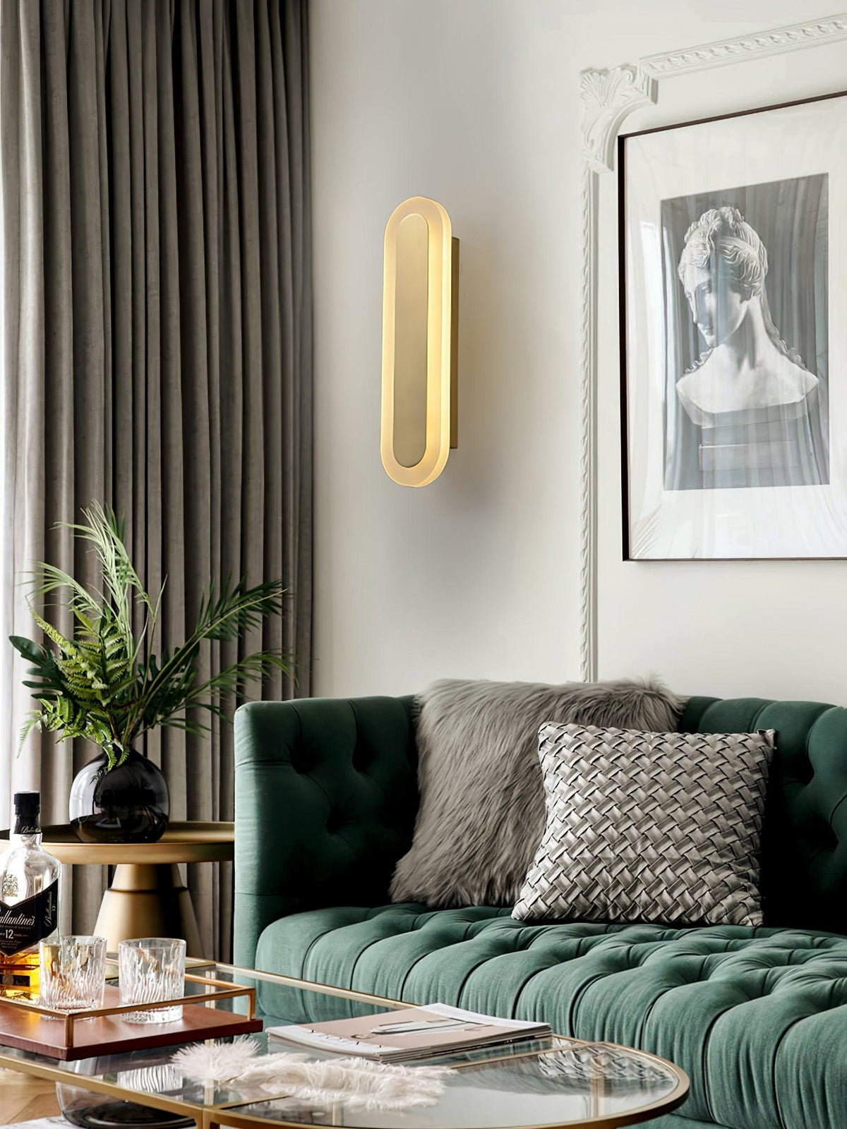 Solanelle Modern Minimalist Brass Wall Lamp