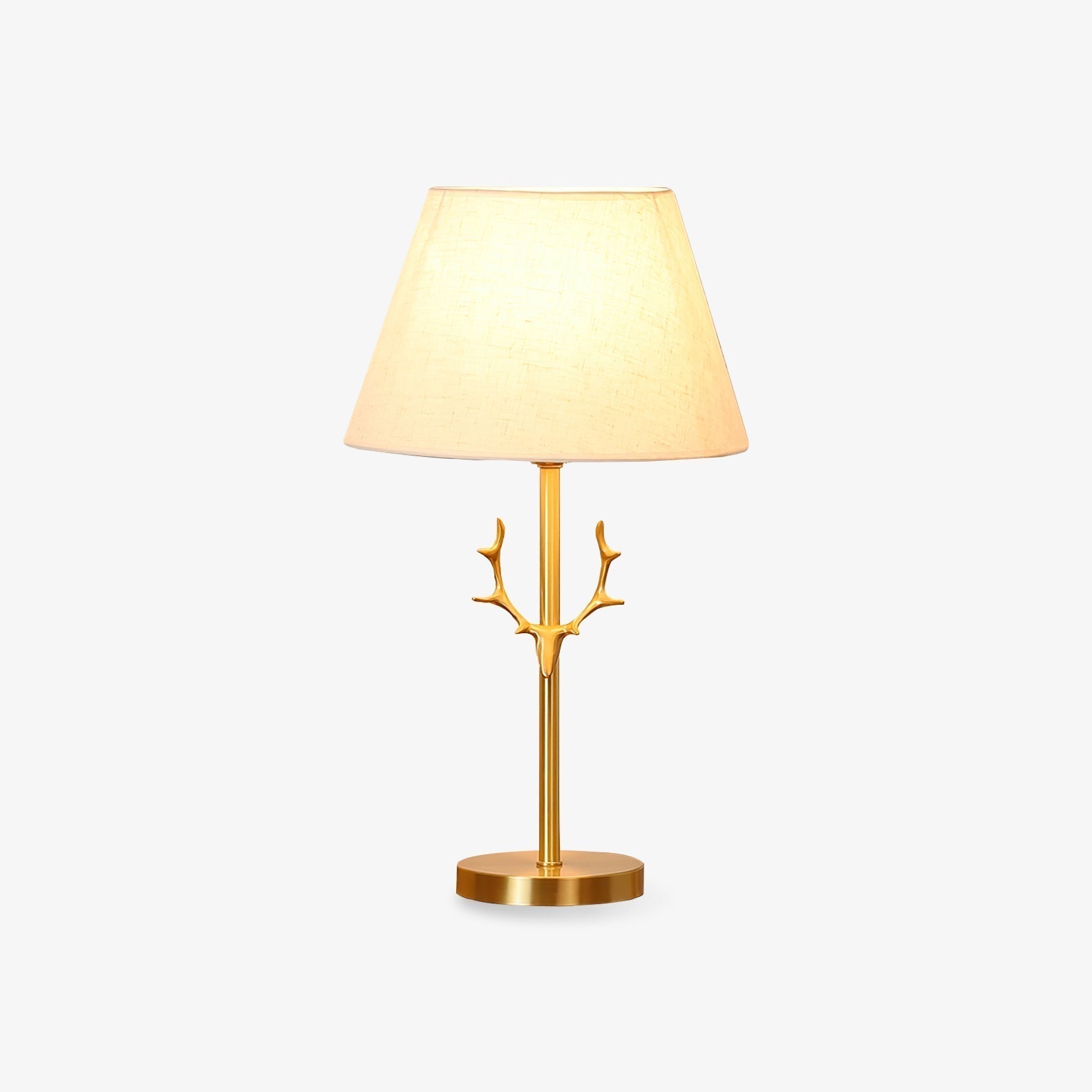 Antler Elegance Brass Table Lamp