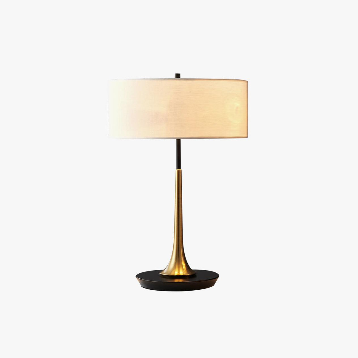 Cepharil Luxe Brass Fabric Desk Lamp