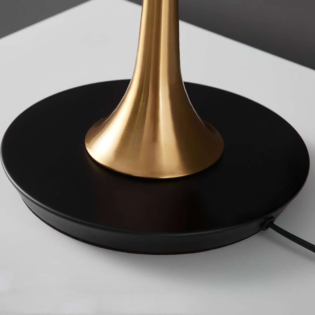 Cepharil Luxe Brass Fabric Desk Lamp