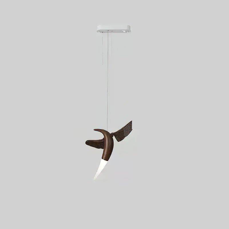 Elsilor Avian-Inspired Wood Pendant Light