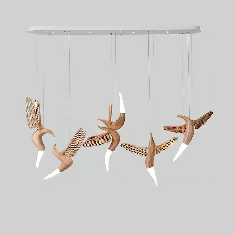 Elsilor Avian-Inspired Wood Pendant Light