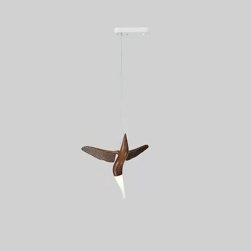 Elsilor Avian-Inspired Wood Pendant Light