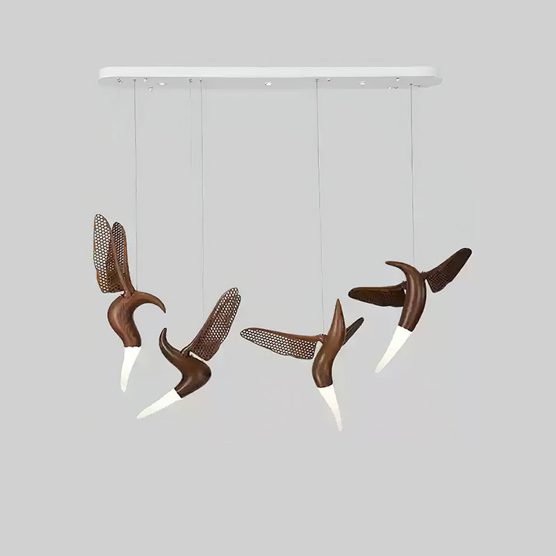 Elsilor Avian-Inspired Wood Pendant Light