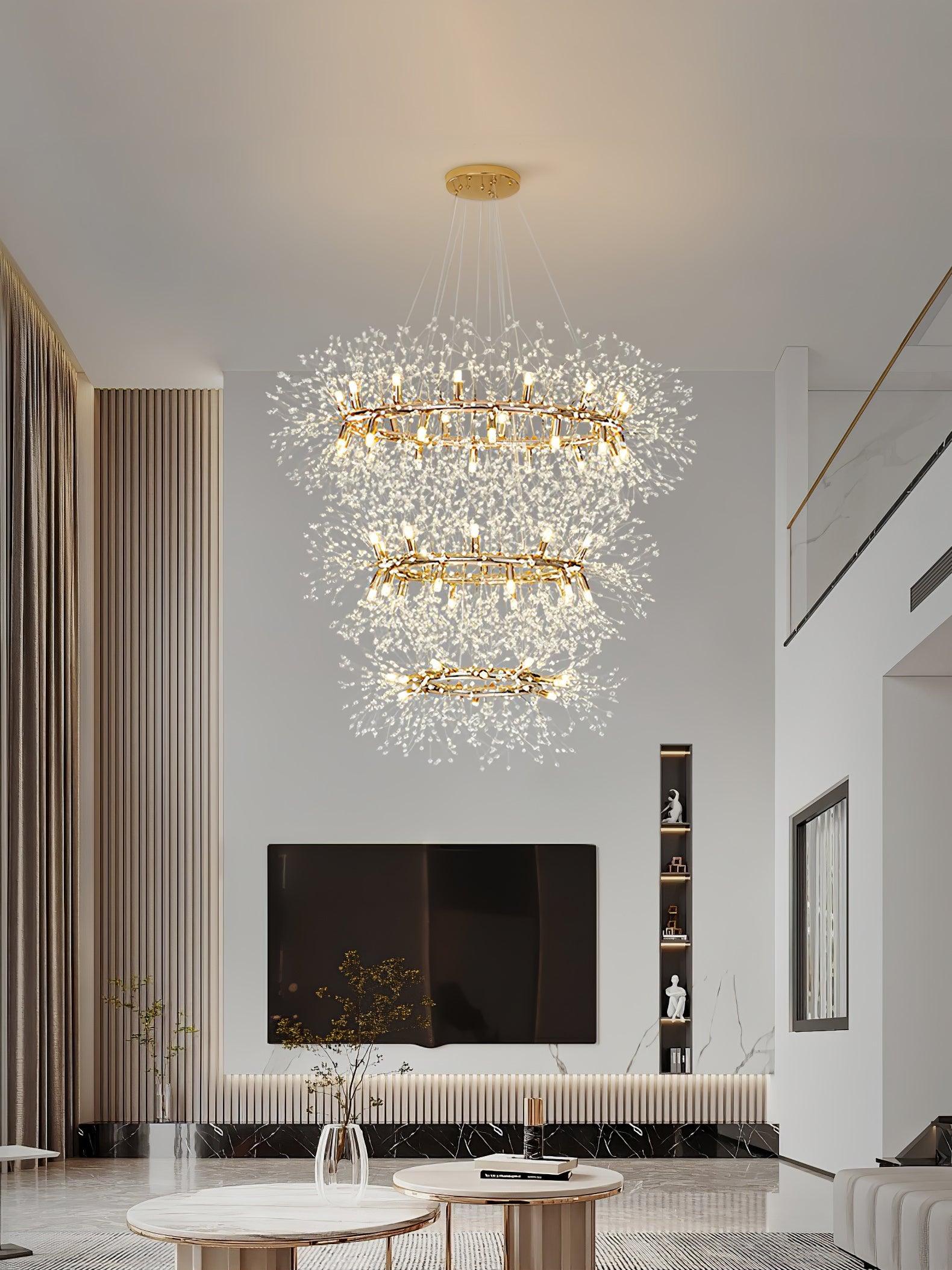 Arderian Chandelier Dandelion Round Stainless Steel