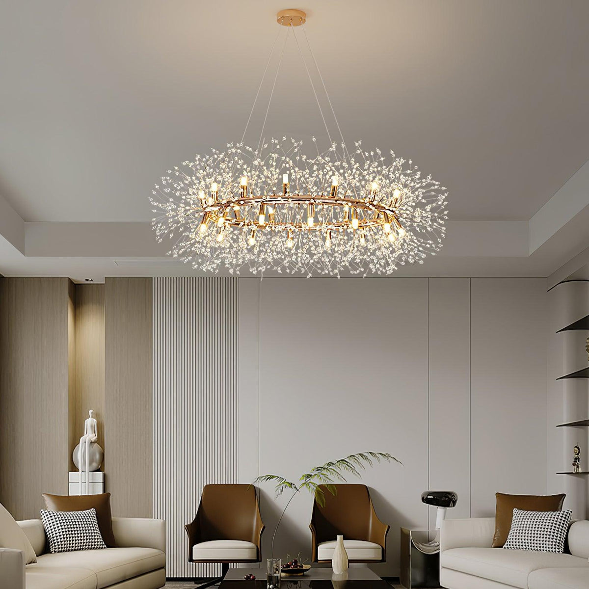 Arderian Chandelier Dandelion Round Stainless Steel