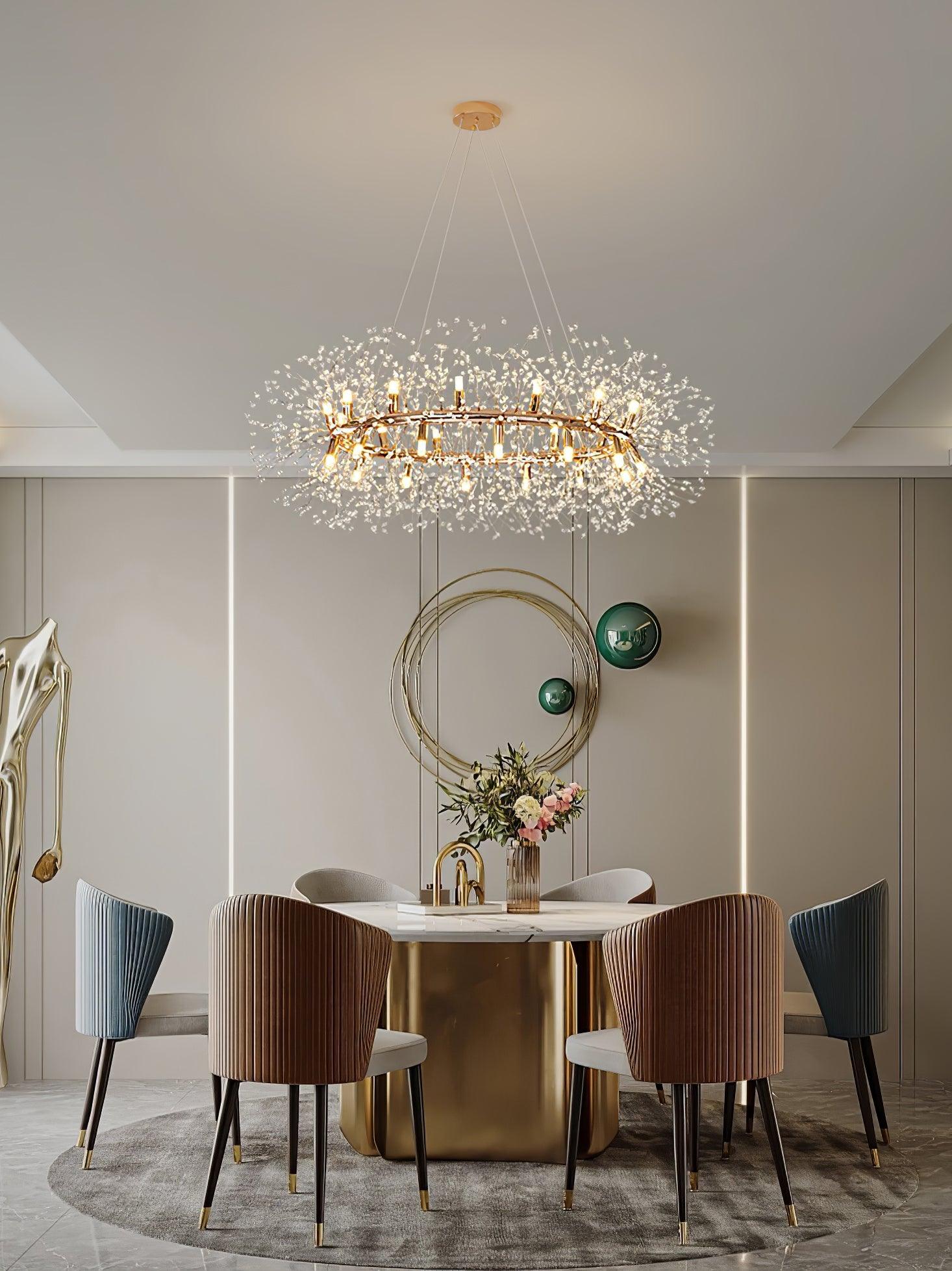 Arderian Chandelier Dandelion Round Stainless Steel
