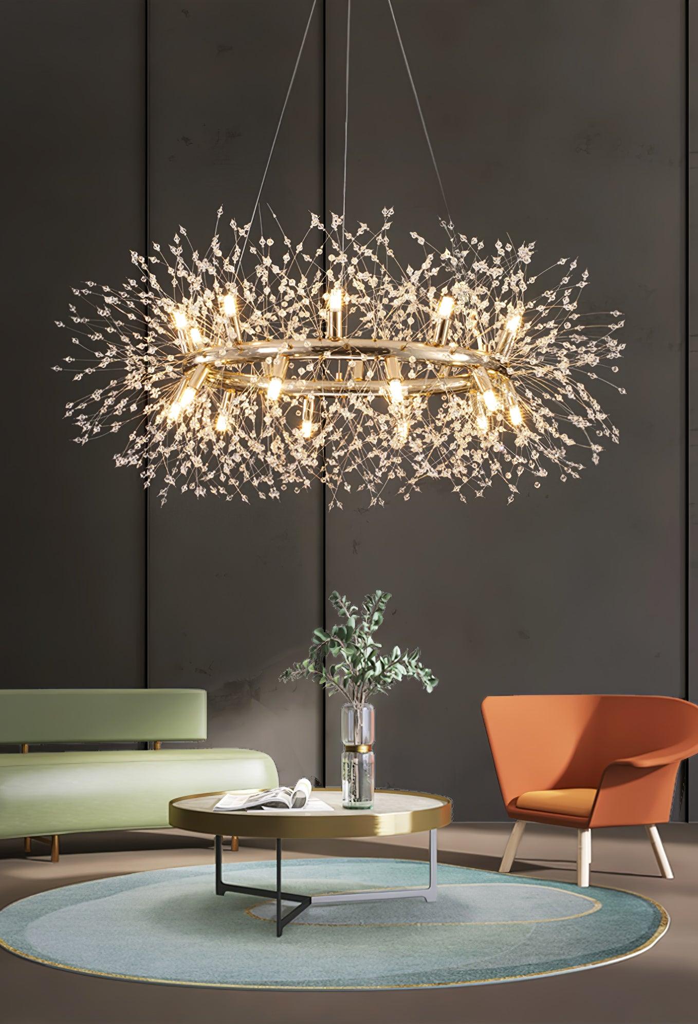 Arderian Chandelier Dandelion Round Stainless Steel
