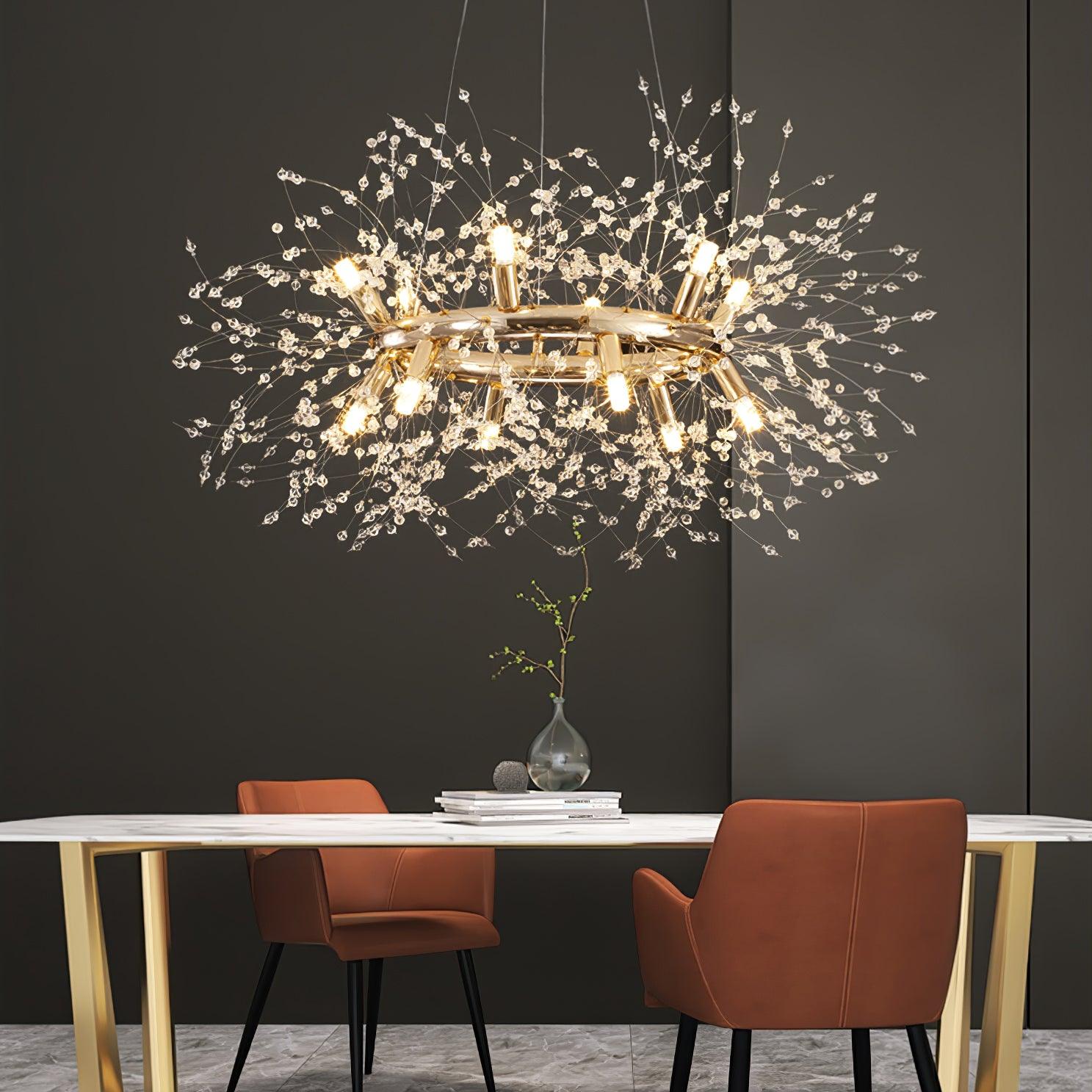 Arderian Chandelier Dandelion Round Stainless Steel