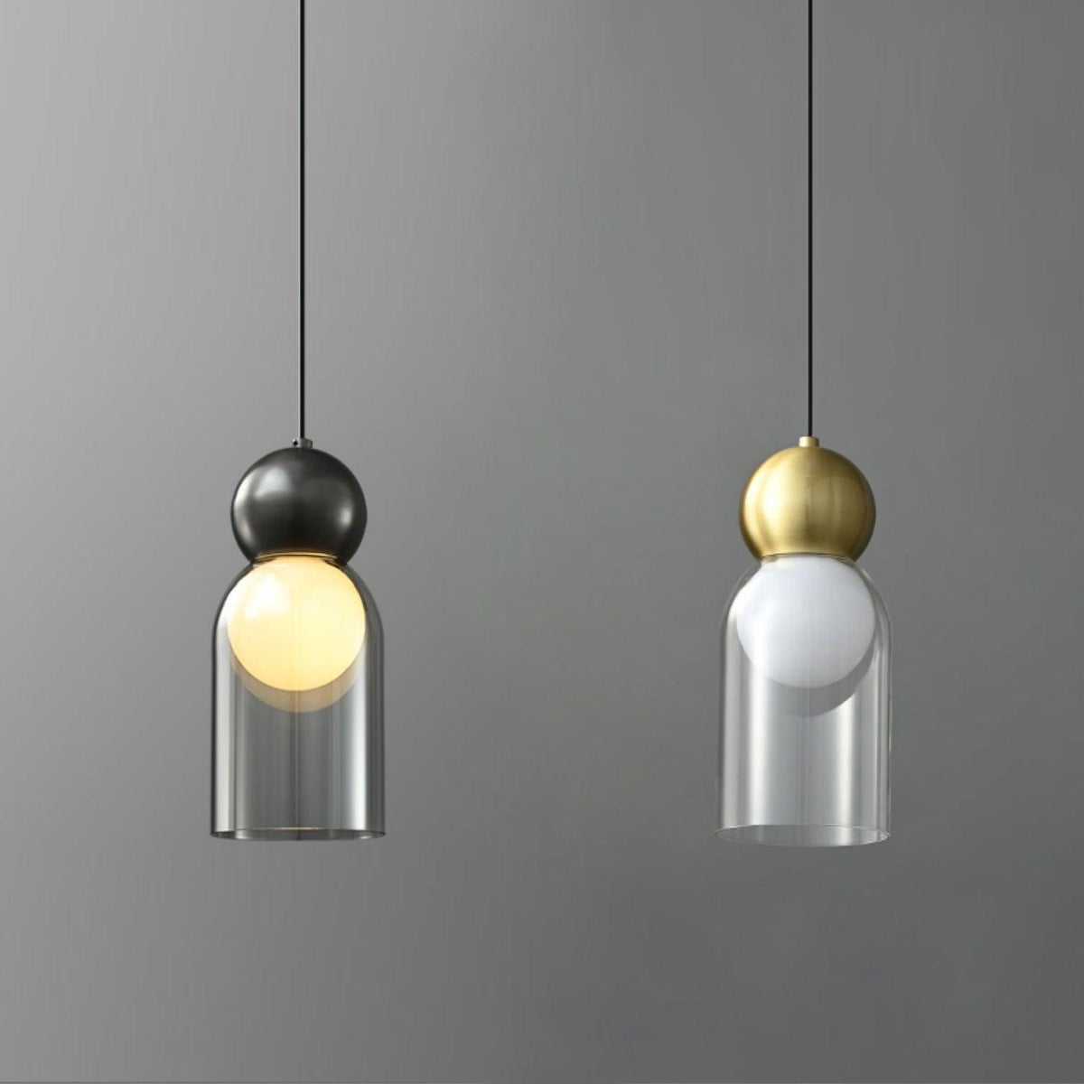 Veloina Pendant Lamp Brass Glass Nordic Geometric