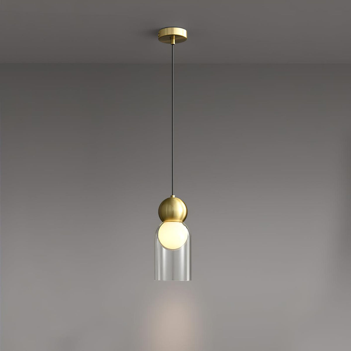 Veloina Pendant Lamp Brass Glass Nordic Geometric