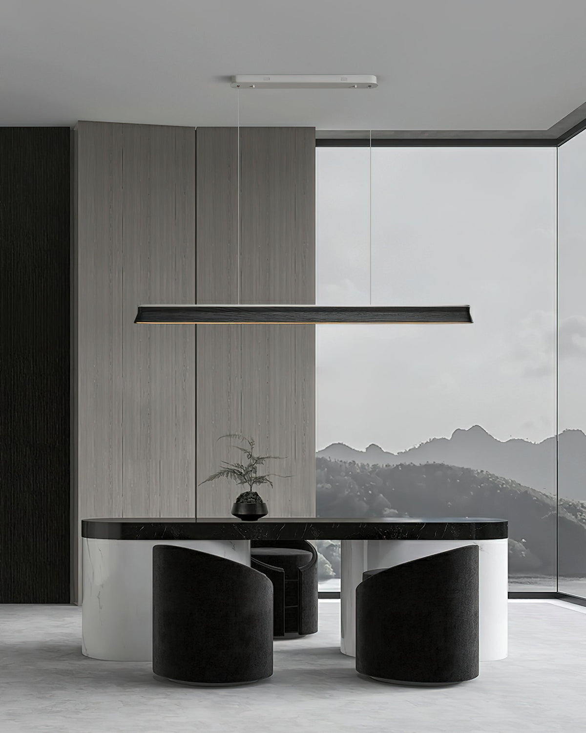 Aldeette Pendant Lamp Wooden Beam Minimalist