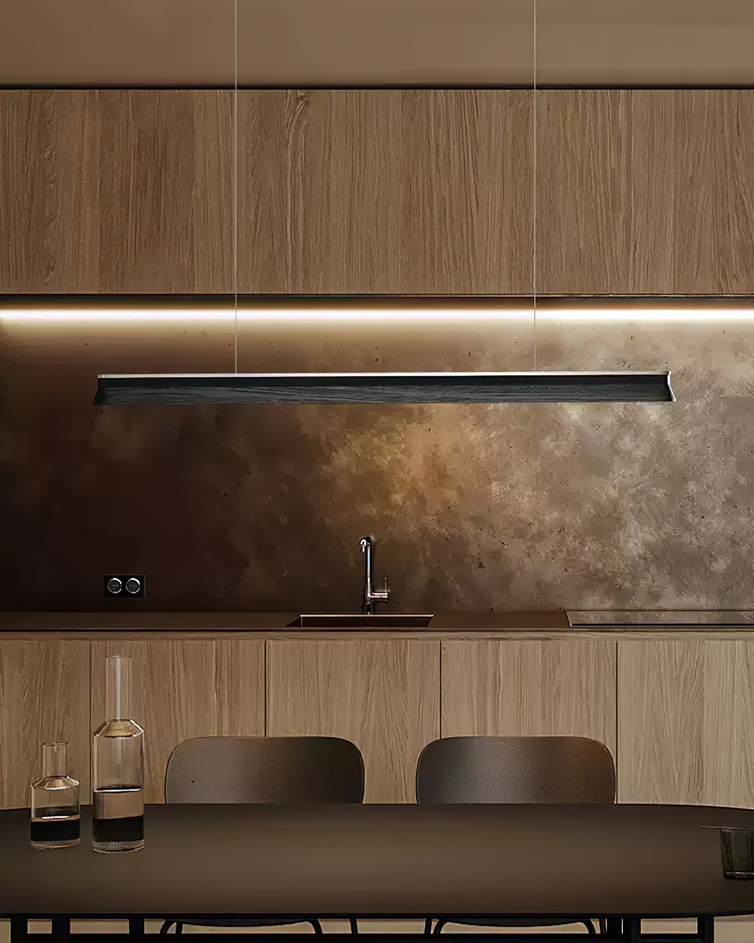 Aldeette Pendant Lamp Wooden Beam Minimalist