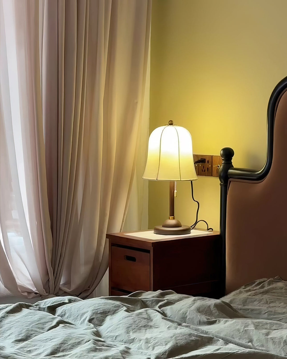 Ivelen Wabi-Sabi Wood Desk Lamp