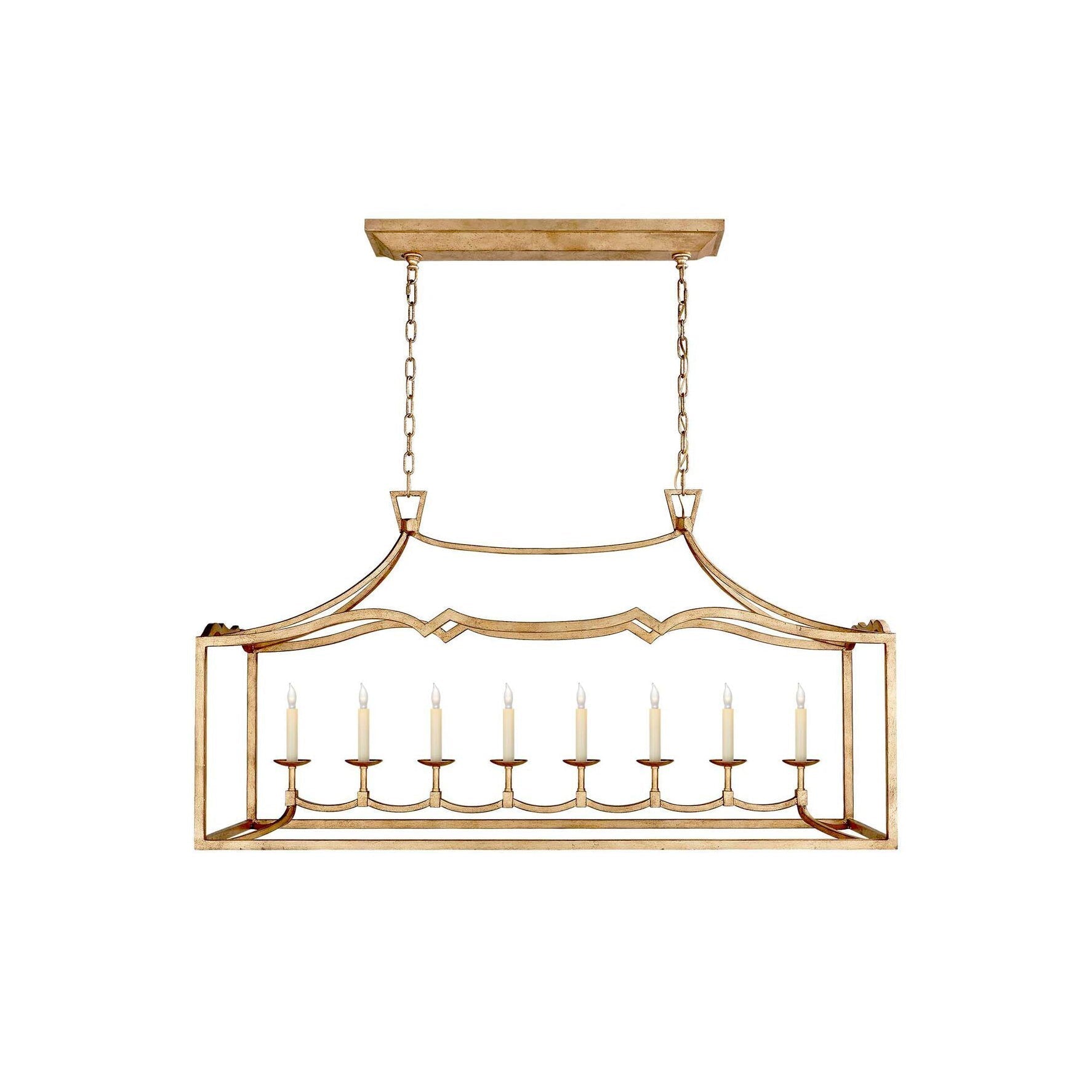 Ripple Modern Minimalist Classic Linear Brass Chandelier - Neutral Decor