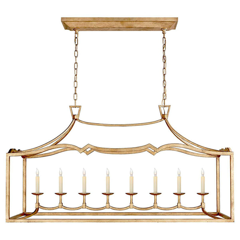 Ripple Modern Minimalist Classic Linear Brass Chandelier - Neutral Decor