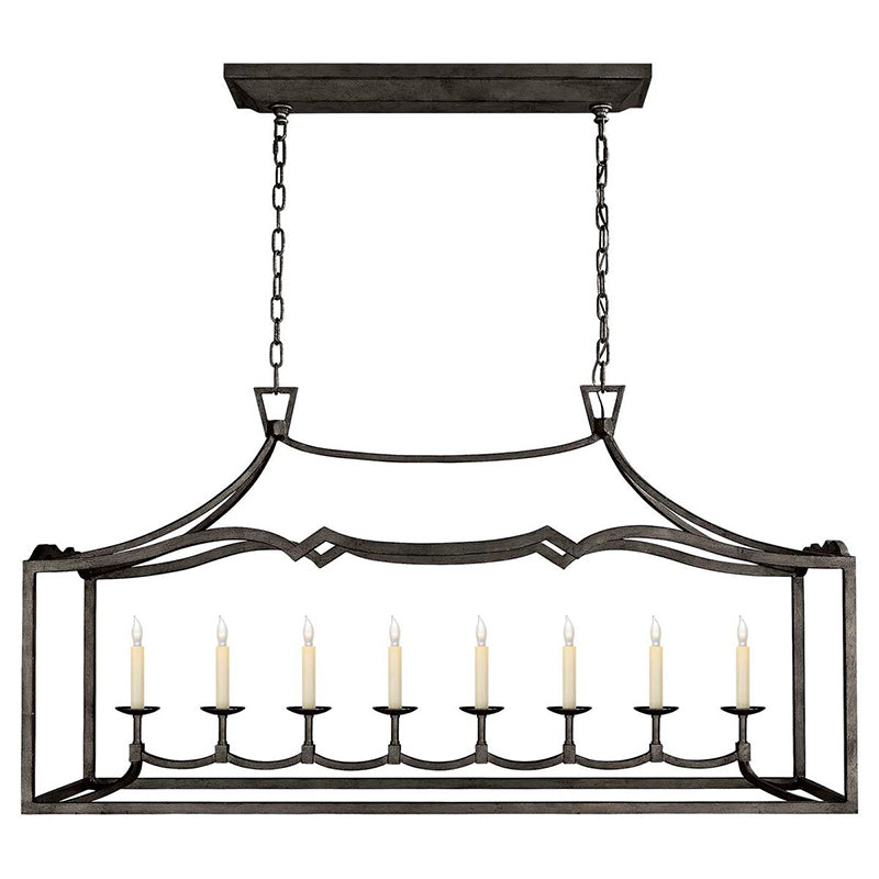 Ripple Modern Minimalist Classic Linear Brass Chandelier - Neutral Decor
