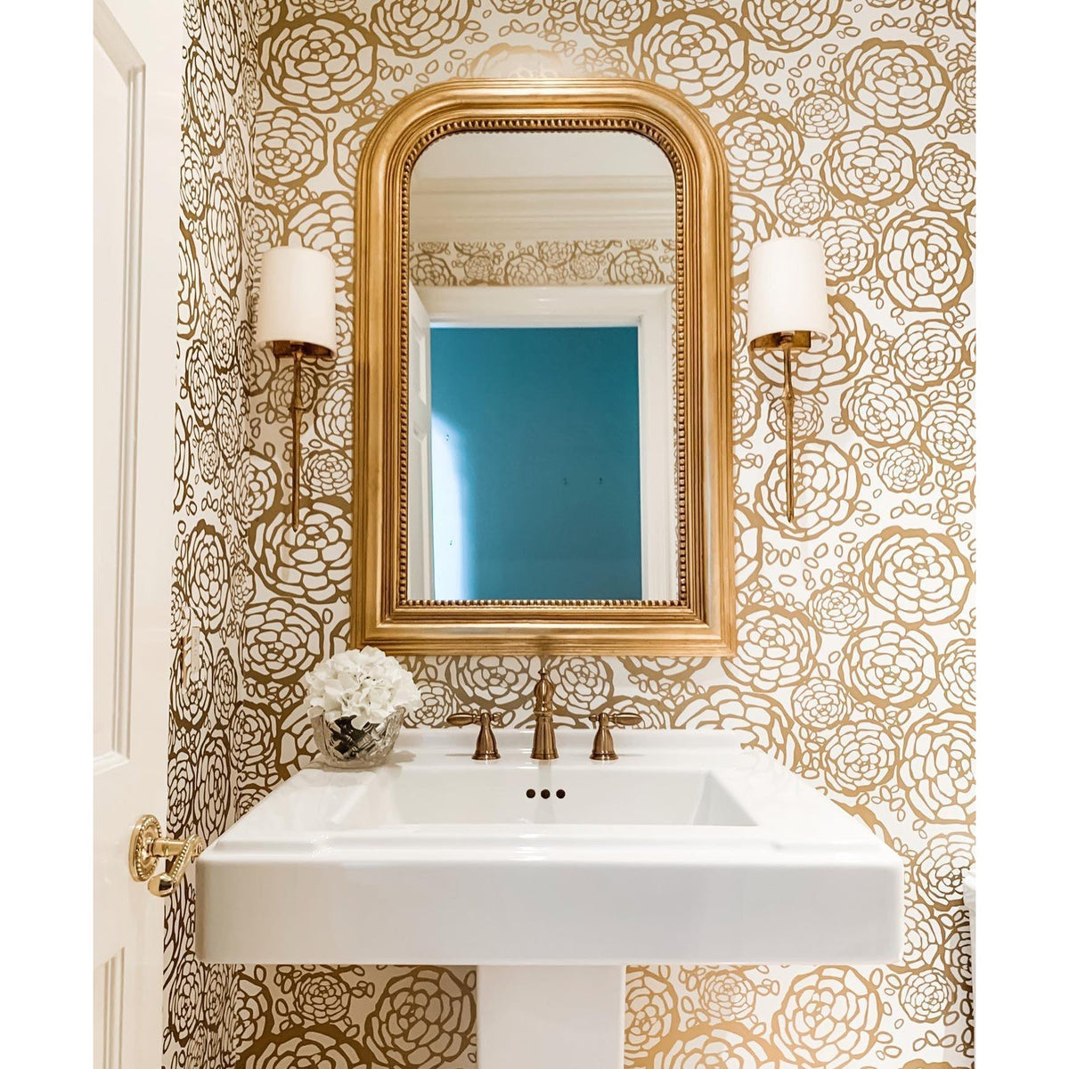 Yield Vintage Unique Brass Fabric Wall Lamp