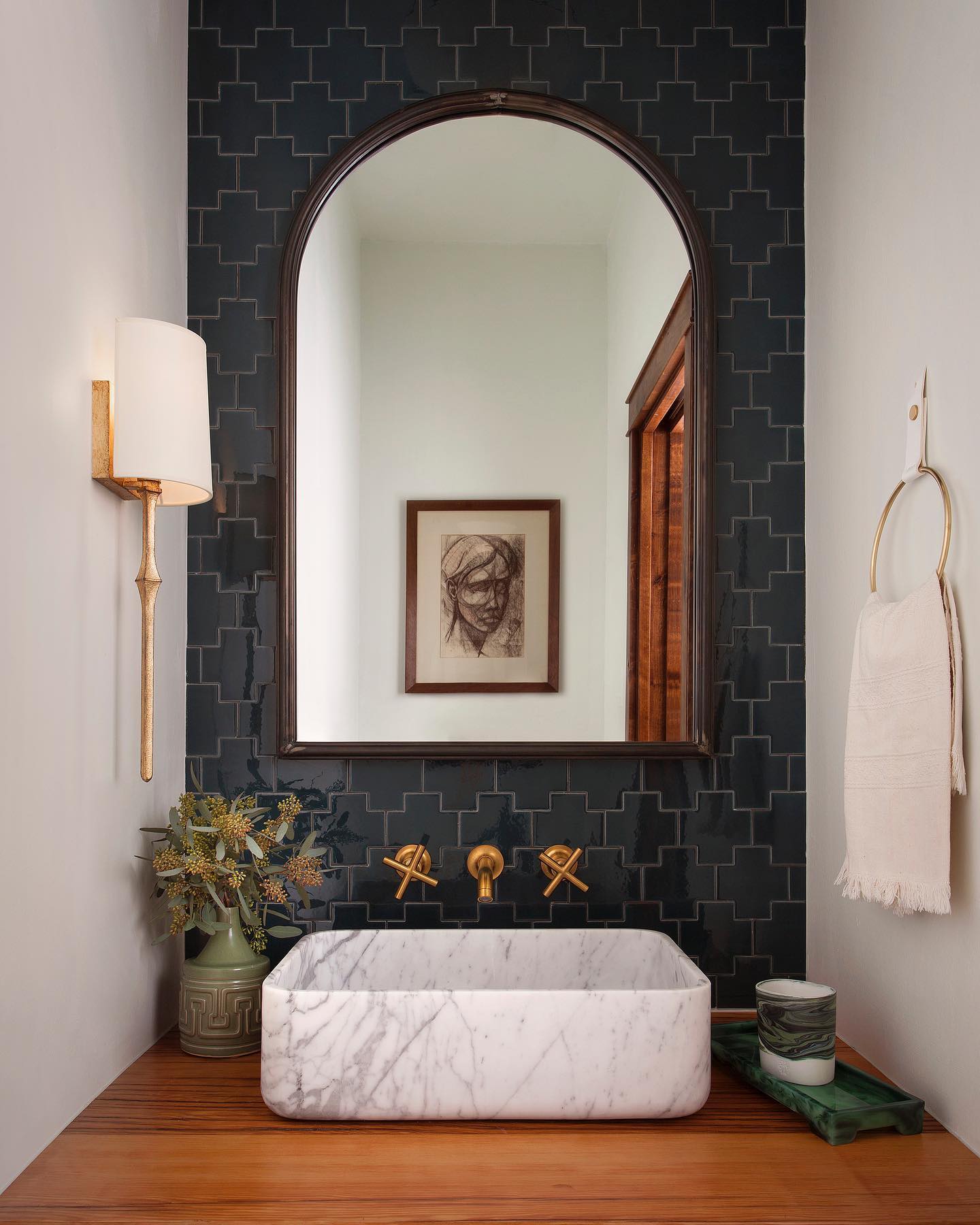 Yield Vintage Unique Brass Fabric Wall Lamp - Neutral Decor