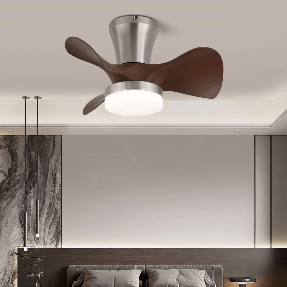 Nera Modern Wood Ceiling Fan Light