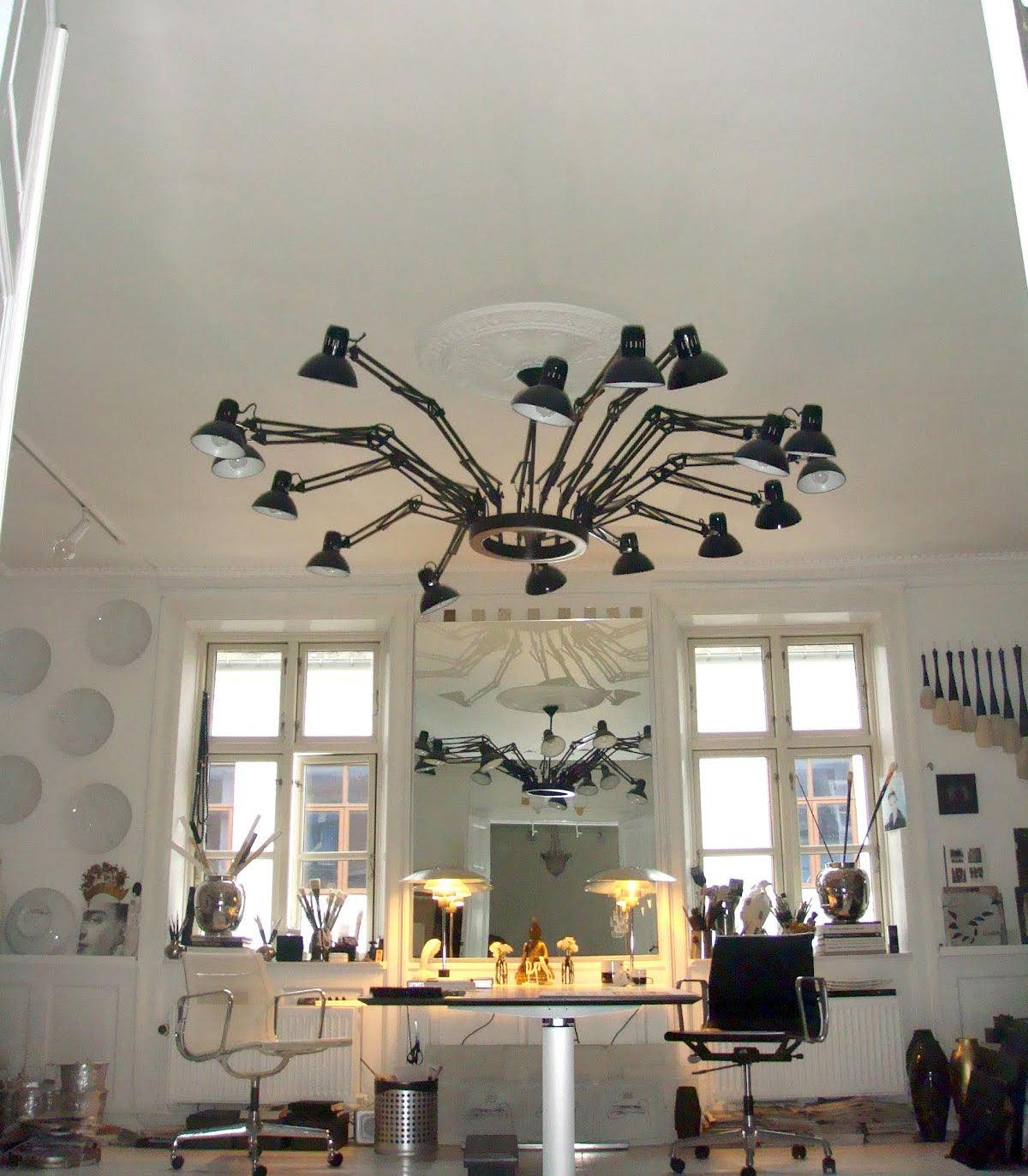 Livenu Chandelier Black Adjustable Multi Arm