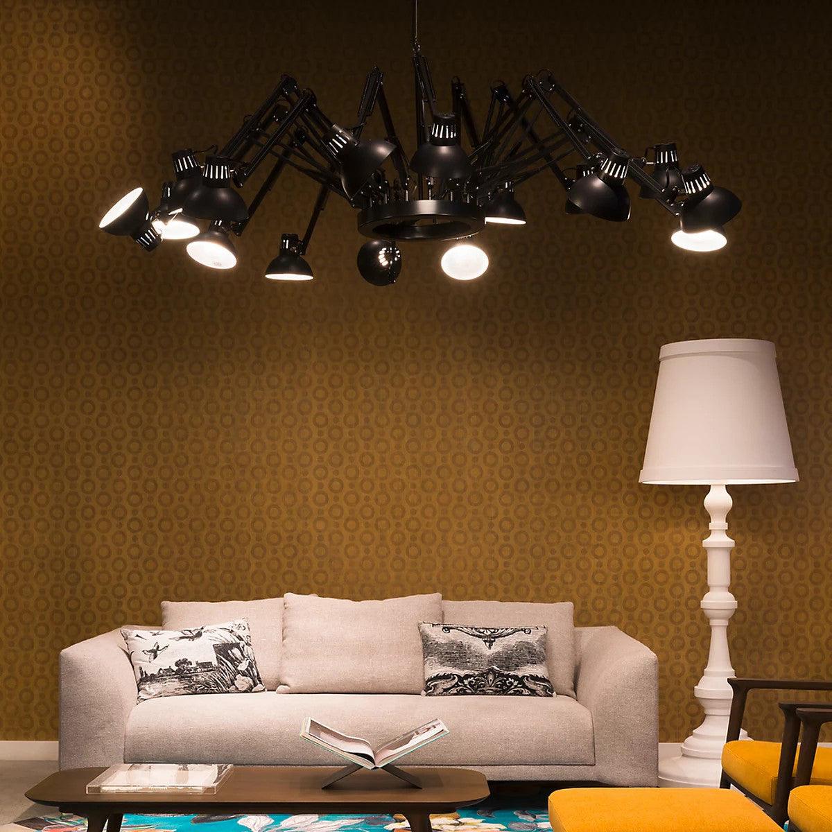Livenu Chandelier Black Adjustable Multi Arm