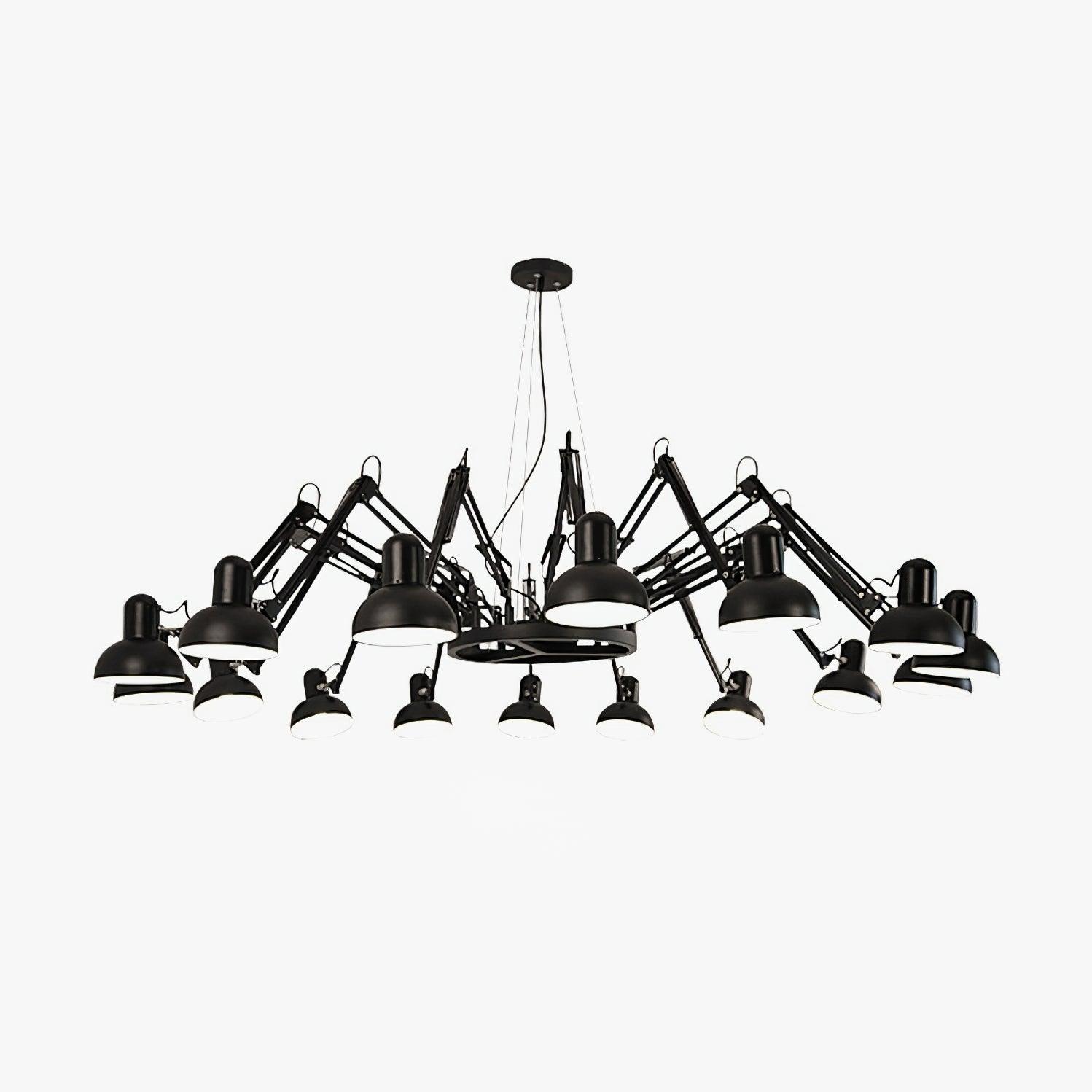 Livenu Chandelier Black Adjustable Multi Arm