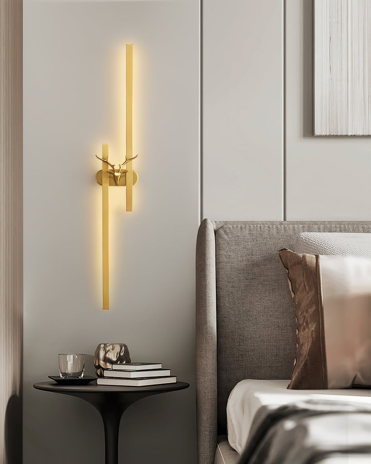 Vavinisra Classic Deer Brass Wall Lamp