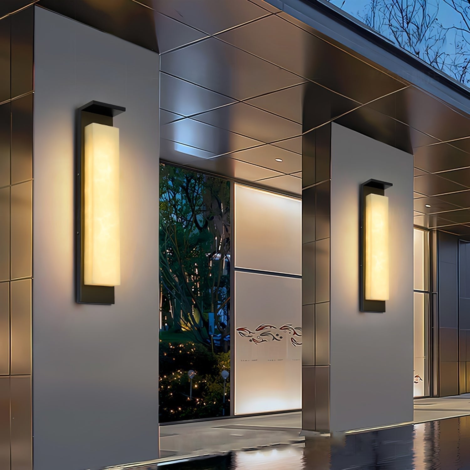 Ushaor Modern Minimalist Outdoor Wall Light
