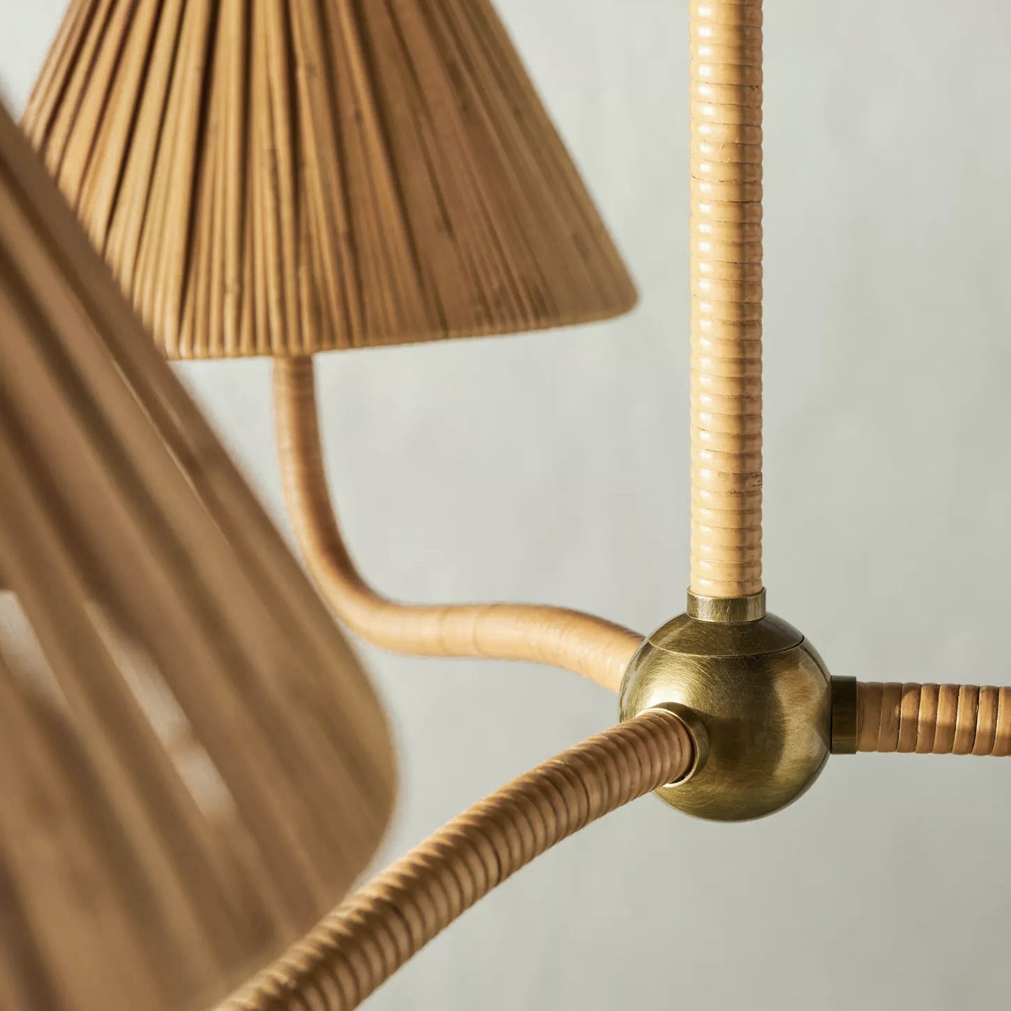 Delphine Elegance Natural Woven Rattan Chandelier