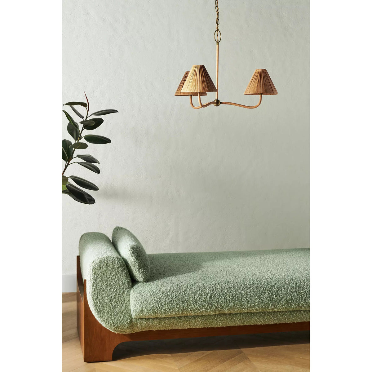 Delphine Elegance Natural Woven Rattan Chandelier