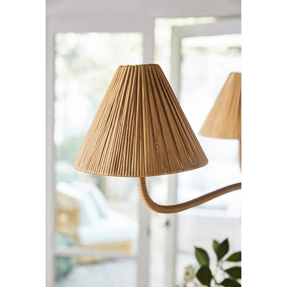 Delphine Elegance Natural Woven Rattan Chandelier